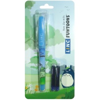Pióro wieczne LINC Funtoon, +2 wkłady, blister, niebieskie, Pióra, Artykuły do pisania i korygowania