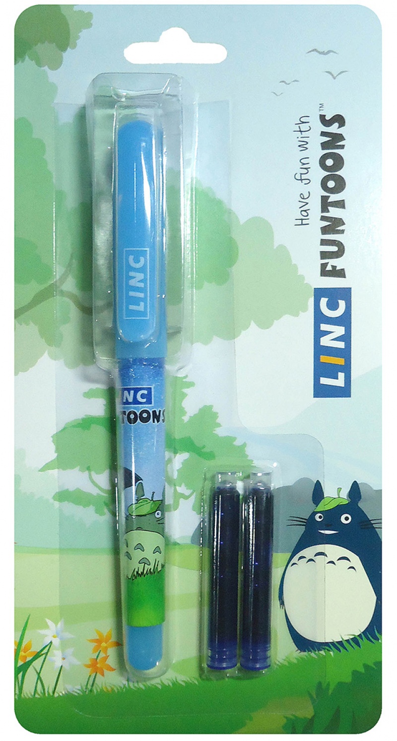 Pióro wieczne LINC Funtoon, +2 wkłady, blister, niebieskie, Pióra, Artykuły do pisania i korygowania