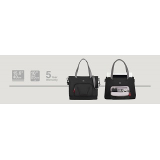 Torba na laptop WENGER Motion Deluxe Tote, 15,6", 180x460x310mm, czarna, Torby, teczki i plecaki, Akcesoria komputerowe