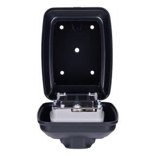 Skrytka na klucze DONAU TECH, z zamkiem cyfrowym, 115x95x40 mm, czarno-srebrna, Szafki na klucze, Wyposażenie biura