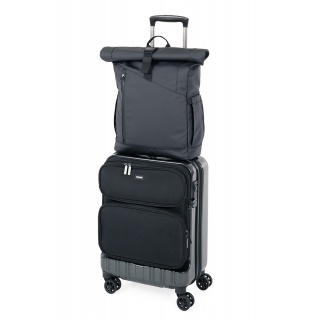 Plecak rolowany TROIKA Black Roll Top, czarny, Ekskluzywne, Gadżety