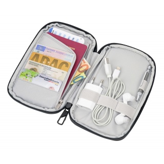 Etui podr&oacute;żne TROIKA Black Tech Traveller, czarne, Ekskluzywne, Gadżety