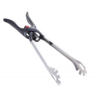 Szczypce do grilla TROIKA BBQ + LIGHT, z latarką LED, czarne, Ekskluzywne, Gadżety
