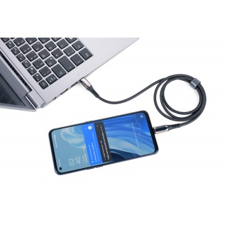 Kabel ładujący TROIKA Speedy, 1m, przejści&oacute;wka USC-C na lightning, czarny, Złącza i adaptery, Akcesoria komputerowe