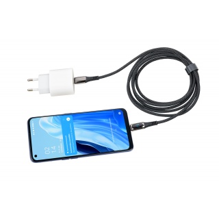 Kabel ładujący TROIKA Speedy XL, 2m, przejści&oacute;wka USC-C na lightning, czarny, Złącza i adaptery, Akcesoria komputerowe