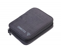 Etui na suwak TROIKA Connected, organizer, szare, Ekskluzywne, Gadżety