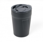 Kubek termiczny TROIKA Cup-uccino, 300ml, stalowy, czarny, Ekskluzywne, Gadżety