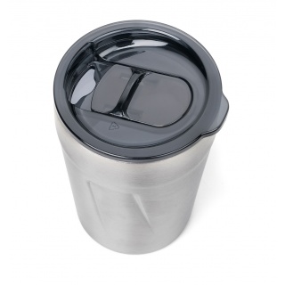 Kubek termiczny TROIKA Cup-uccino, 300ml, stalowy, czarny, Ekskluzywne, Gadżety