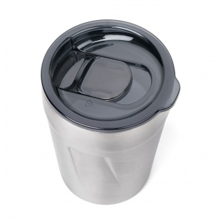 Kubek termiczny TROIKA Cup-uccino, 300ml, stalowy, czarny, Ekskluzywne, Gadżety