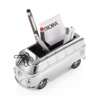 Przybornik na biurko TROIKA Forever T1, VW Camper, chromowany, szary, Ekskluzywne, Gadżety