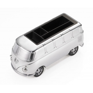Przybornik na biurko TROIKA Forever T1, VW Camper, chromowany, szary, Ekskluzywne, Gadżety