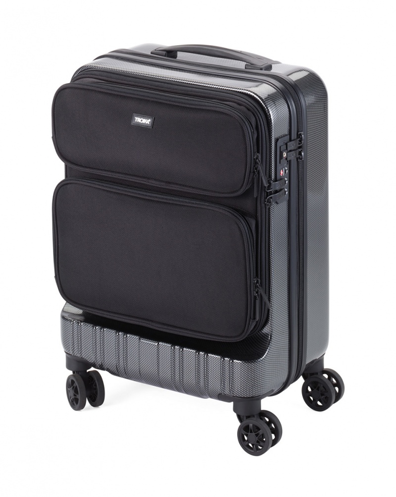 Walizka TROIKA 36 Hours Trolley, poliwęglan, szara, Ekskluzywne, Gadżety