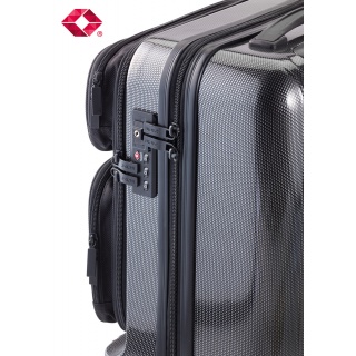 Walizka TROIKA 36 Hours Trolley, poliwęglan, szara, Ekskluzywne, Gadżety