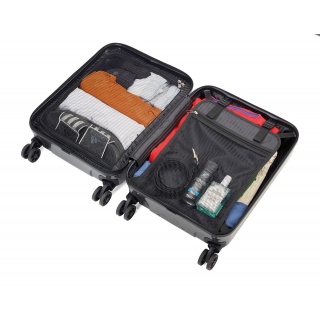 Walizka TROIKA 36 Hours Trolley, poliwęglan, szara, Ekskluzywne, Gadżety