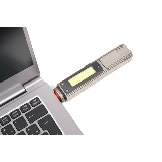 Latarka TROIKA Eco Knicklicht Pro, LED, 5 funkcji, szara, Latarki, Urządzenia i maszyny biurowe