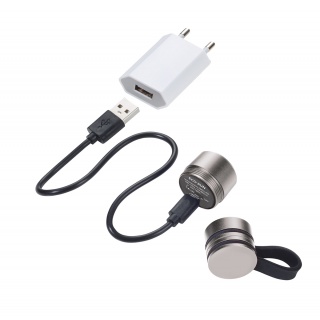 Latarka TROIKA Eco Run, z magnesem, LED, tytan, Latarki, Urządzenia i maszyny biurowe