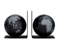 Zestaw globusów TROIKA Bookglobe, śr. 13cm, 2 szt., czarno-srebrny, Globusy, Artykuły szkolne