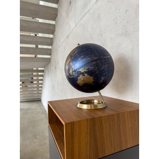 Globus TROIKA 23,5 Grad, śr. 25cm, metalowa podstawa, granatowo-złoty, Globusy, Artykuły szkolne