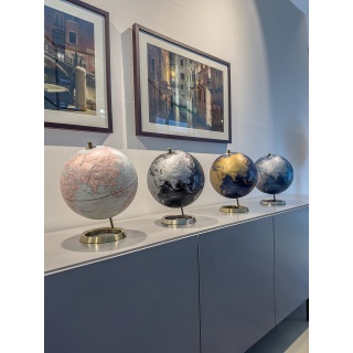 Globus TROIKA 23,5 Grad, śr. 25cm, metalowa podstawa, granatowo-złoty, Globusy, Artykuły szkolne