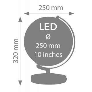 Globus TROIKA Terra Light, śr. 25cm, metalowa podstawa, niebiesko-zielony, Globusy, Artykuły szkolne