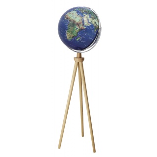 Globus TROIKA Sputnik, na stojaku, śr. 43cm, wys. 1,40m, niebiesko-zielony, Globusy, Artykuły szkolne