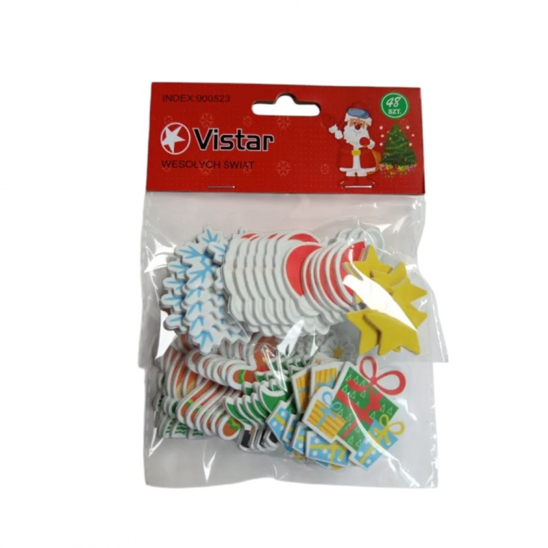 ART. KREATYWNY BN GWIAZDK,MIKOŁAJ,RENIFER,CHOINKA,, Naklejki, Art. kreatywne