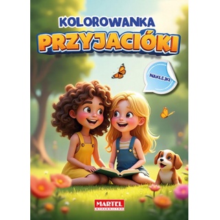 KOLOROWANKA PRZYJACIÓŁKI Z NAKLEJKAMI, Kolorowanki, Książeczki