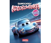 KOLOROWANKA Z NAKLEJKAMI METALICZNYMI SAMOCHODY