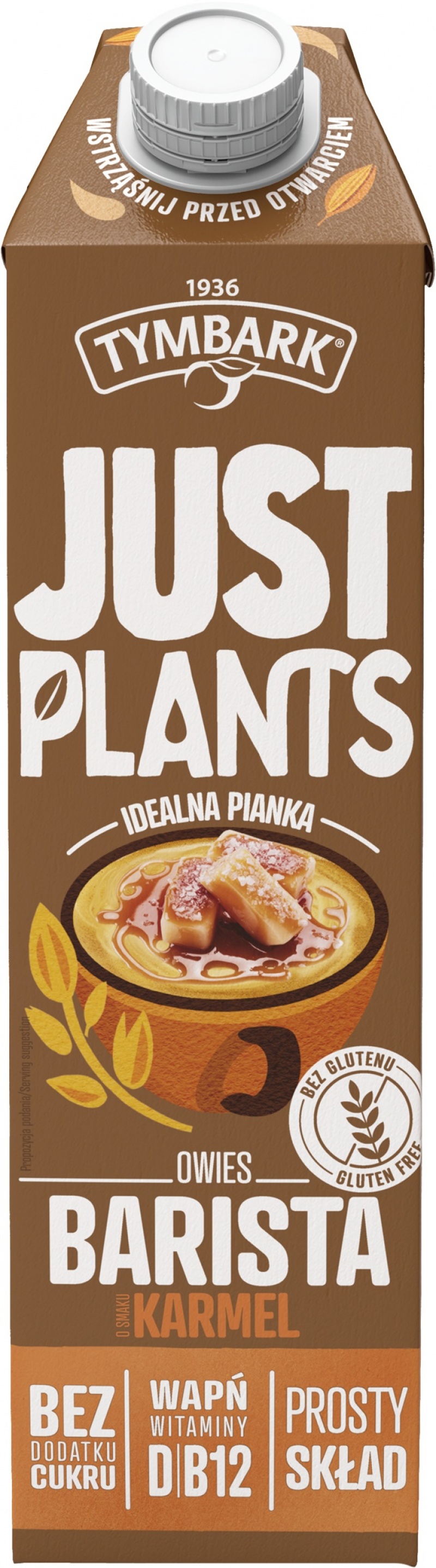 Vegetable drink TYMBARK Just Plants, oat-caramel, barista, 1l Vegetable drink TYMBARK Just Plants, oat-caramel, barista, 1l, Cereal drinks, Groceries