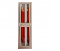 DŁUGOPIS+OŁ&Oacute;WEK DYPLOMAT W ETUI 28 CZERWONY