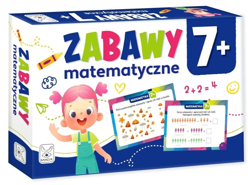 KANGUR ZABAWY MATEMATYCZNE 7+ KANGUR ZABAWY MATEMATYCZNE 7+, Edukacyjne, Książeczki