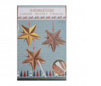 DEKORACJA PAPIEROWA 3D GWIAZDY, Boże Narodzenie, Art. świąteczne i okolicznościowe