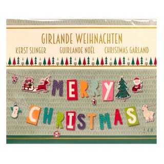 GIRLANDA PAPIEROWA MERRY CHRISTMAS 4M., Boże Narodzenie, Art. świąteczne i okolicznościowe