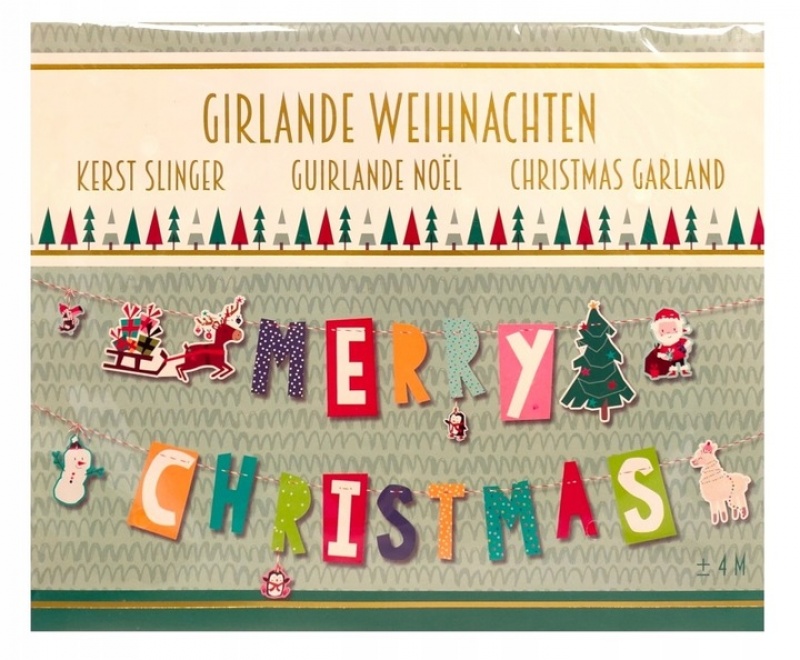 GIRLANDA PAPIEROWA MERRY CHRISTMAS 4M., Boże Narodzenie, Art. świąteczne i okolicznościowe