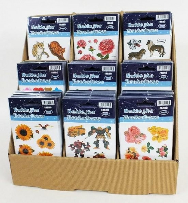 NAKLEJKI BROKAT 8X12 /2/, Naklejki, Art. kreatywne