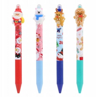 Długopis wymazywalny XMAS 3 automat.0.5mm.nieb., Długopisy, Art. do pisania i korygowania