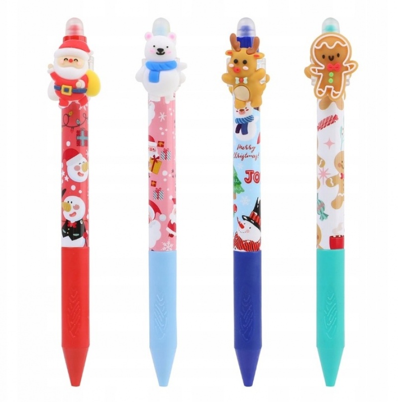 Długopis wymazywalny XMAS 3 automat.0.5mm.nieb., Długopisy, Art. do pisania i korygowania