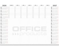 Podkładka na biurko OFFICE PRODUCTS, planer 2026/2027, biuwar 594x420mm A2 ,52k., biała, Podkładki na biurko, Wyposażenie biura
