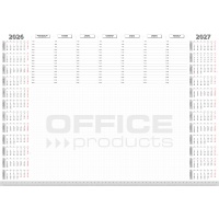 Podkładka na biurko OFFICE PRODUCTS, planer 2026/2027, biuwar 594x420mm A2 ,52k., biała, Podkładki na biurko, Wyposażenie biura