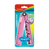 Cyrkola KEYROAD, linijka 15-30cm + kątomierz + cyrkiel w jednym, zawieszka, mix kolorów, Linijki, ekierki, kątomierze, Artykuły szkolne