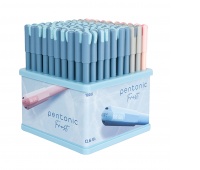 Display długopisów żelowych LINC Pentonic Frost, śr. kulki 0,6 mm, 100 szt., mix kolorów, Długopisy, Artykuły do pisania i korygowania