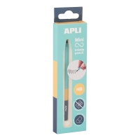 Infinite pencil APLI Infinite Tricolor, HB, 1 pcs, cardboard box with hang tag, blue