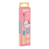 Infinite pencil APLI Infinite Tricolor, HB, 1 pcs, cardboard box with hang tag, pink
