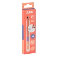 Infinite pencil APLI Infinite Tricolor, HB, 1 pcs, cardboard box with hang tag, orange