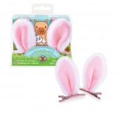 Spinki do włosów Uszy Zajączka TRENDHAUS CP HS-6, 2 szt., różowo-białe, Gry i zabawki, Gadżety
