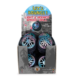 Piłka speed LED TRENDHAUS SA, w kształcie opony, mix kolorów, Gry i zabawki, Gadżety