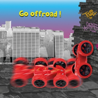 Samochód kaskaderski TRENDHAUS SA, z funkcją salta, mix kolorów, Gry i zabawki, Gadżety