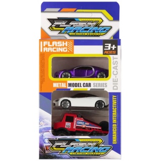 AUTOWYŚCIGOWE MET. 3SZT. 6180, Pojazdy, Zabawki