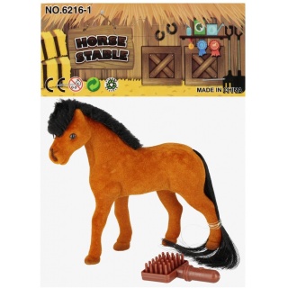 KONIK FLOKOWANY + AKCESORIA 7883, Zabawki