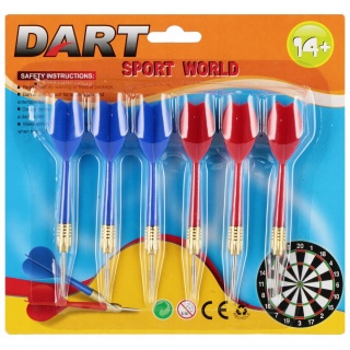 RZUTKI DO TARCZ MET. 6SZT. 9901, Sport i rekreacja, Zabawki